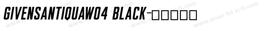 GivensAntiquaW04 Black字体转换